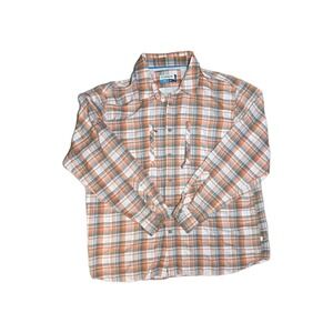 Magellan Outdoors Fish Mens 2XL Plaid Fishing Shirt Long Sleeve MagWick READ